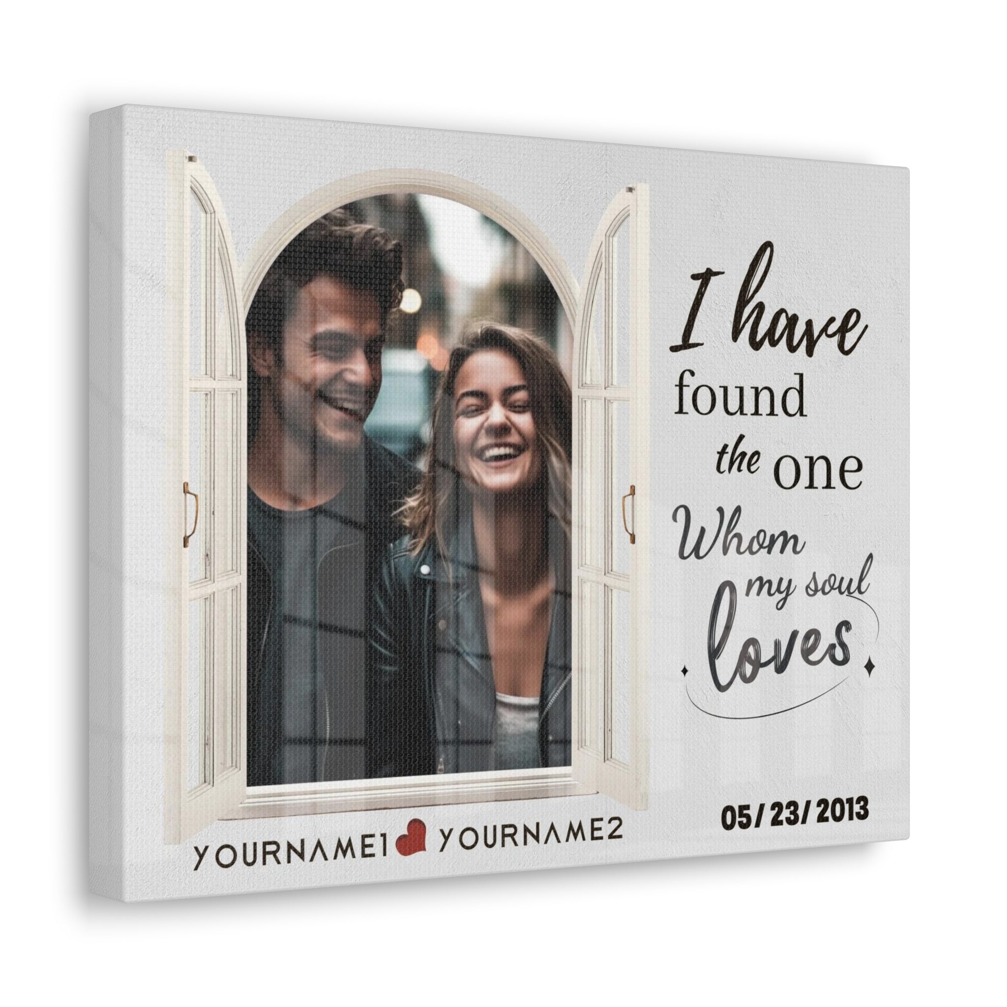 The One My Soul Loves, Light - Personalized Photo Canvas Print Anniversary Gifts