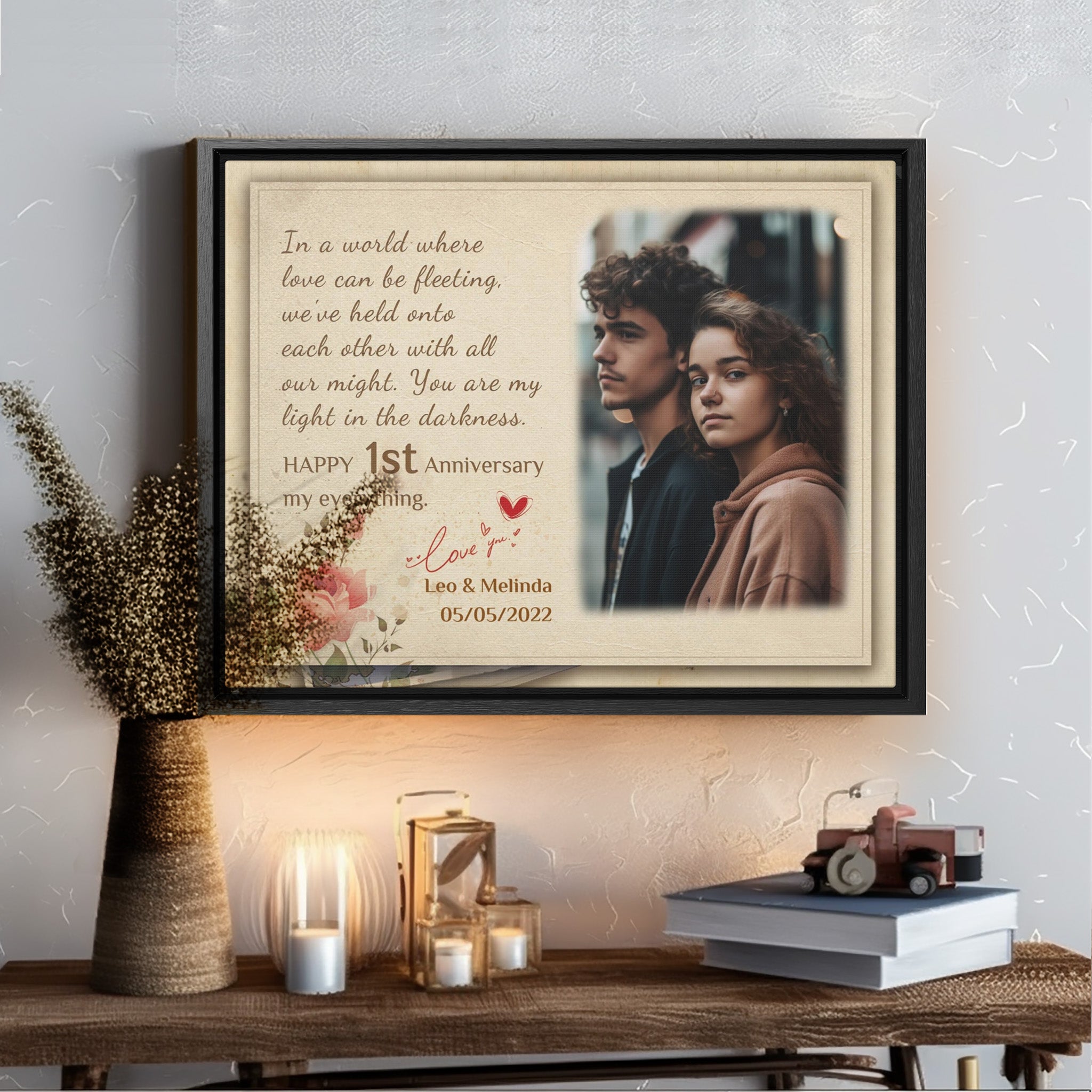 Letter To You, Type A - 1st Anniversary Custom Canvas Gift