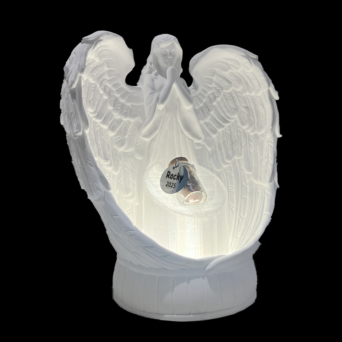 Angel Hug Pet Fur Keepsake Lamp - PRESALE