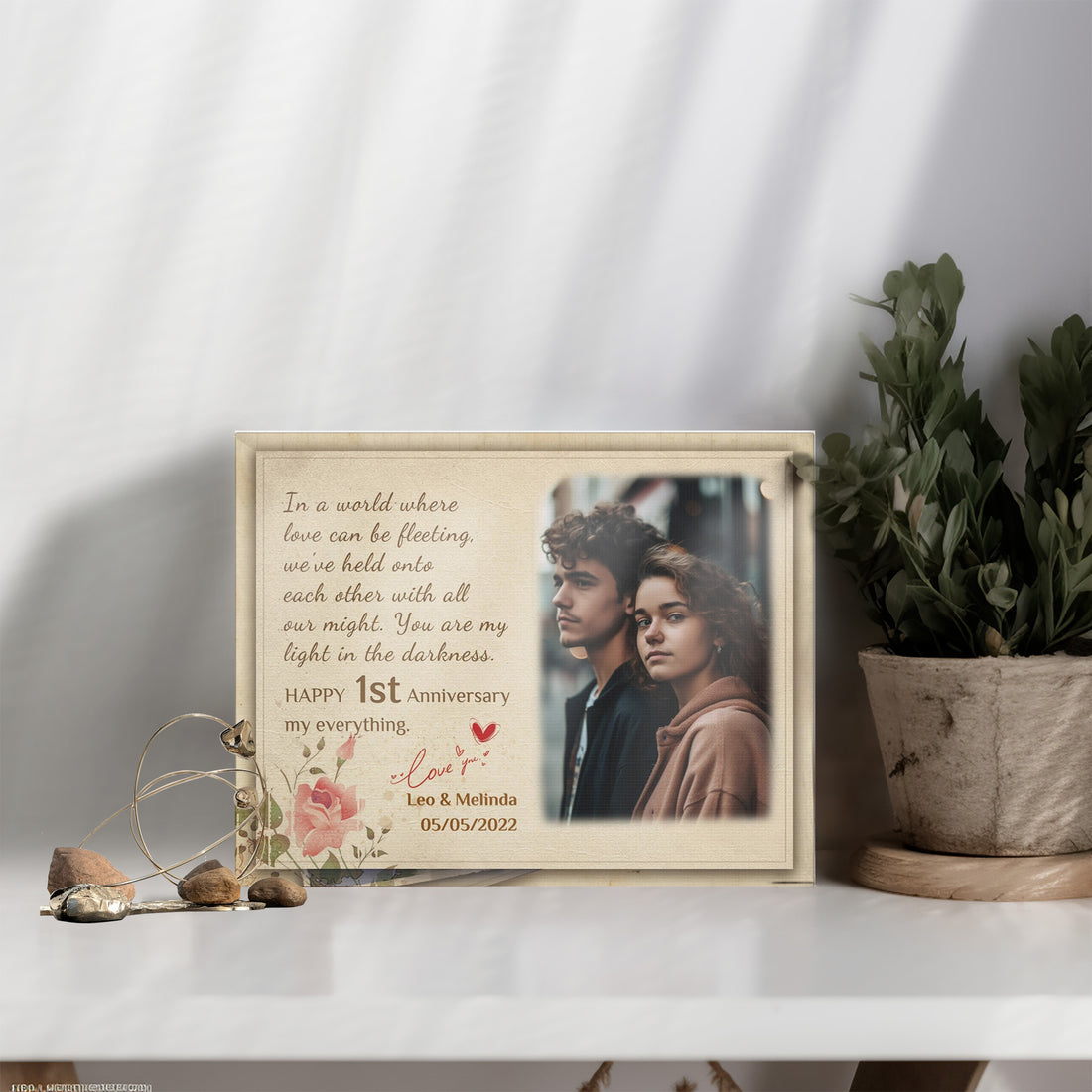 Letter To You, Type A - 1st Anniversary Custom Canvas Gift