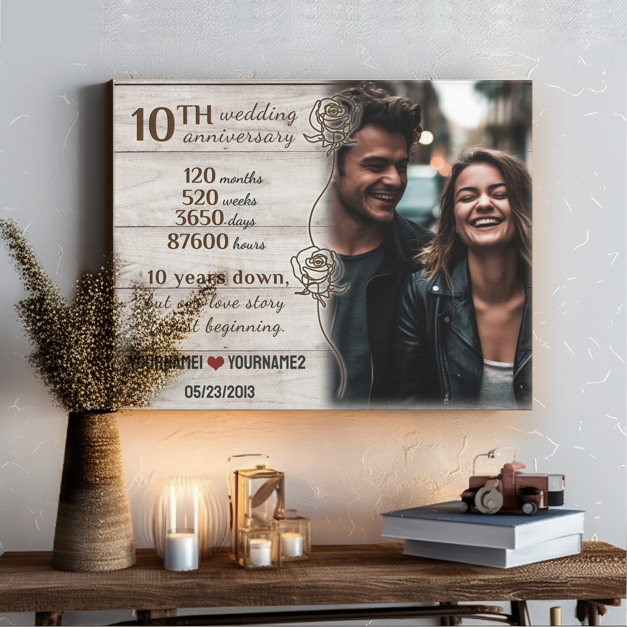 Every Memorable Hour - 10th Anniversary Custom Canvas Gift