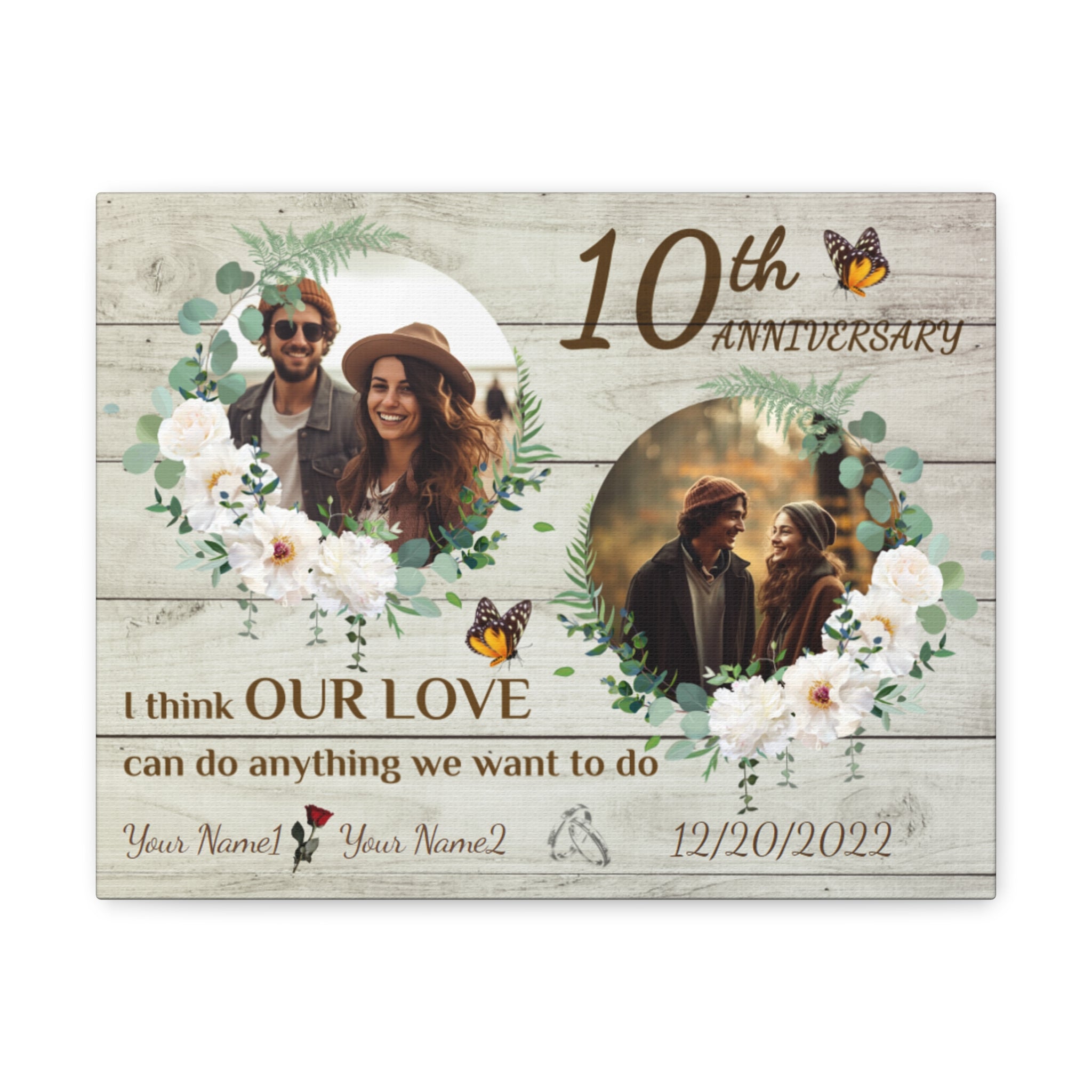 Wreath of You - 10th Anniversary Custom Canvas Gift