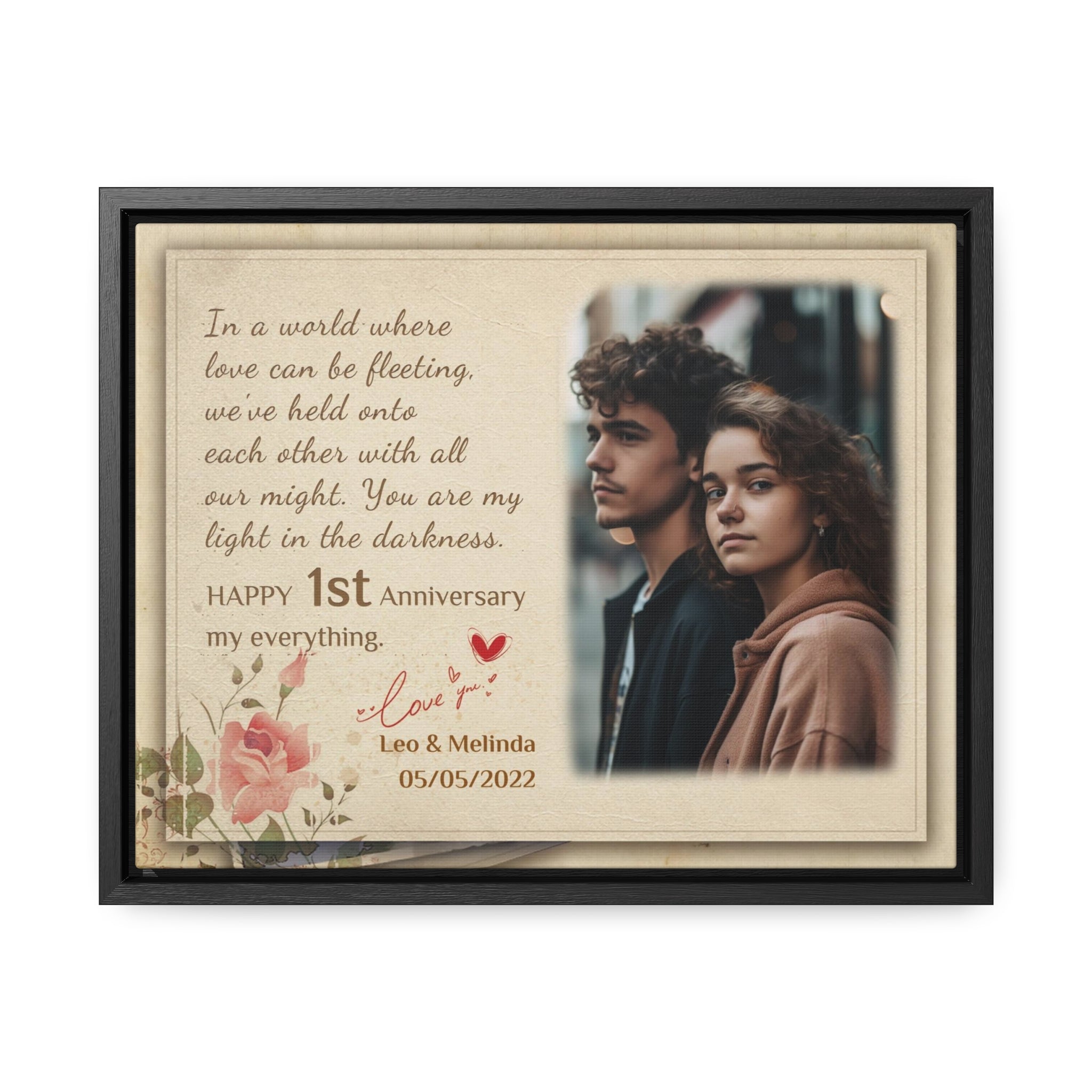 Letter To You, Type A - 1st Anniversary Custom Canvas Gift