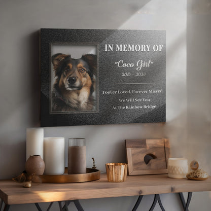 Pet Gravestone Canvas - Personalized Canvas Print Pet Memorial