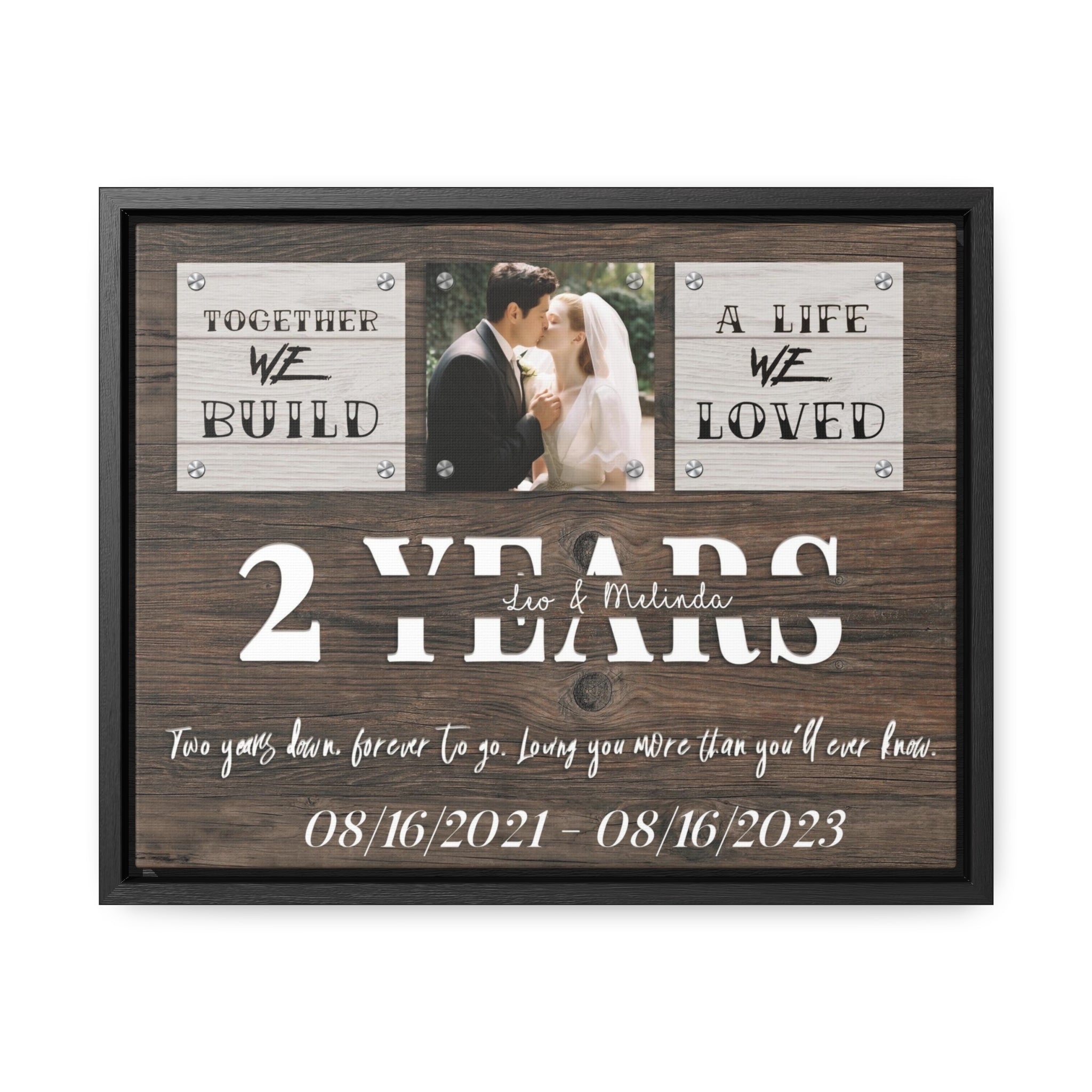 Forever To Go - 2rd Anniversary Custom Canvas Gift