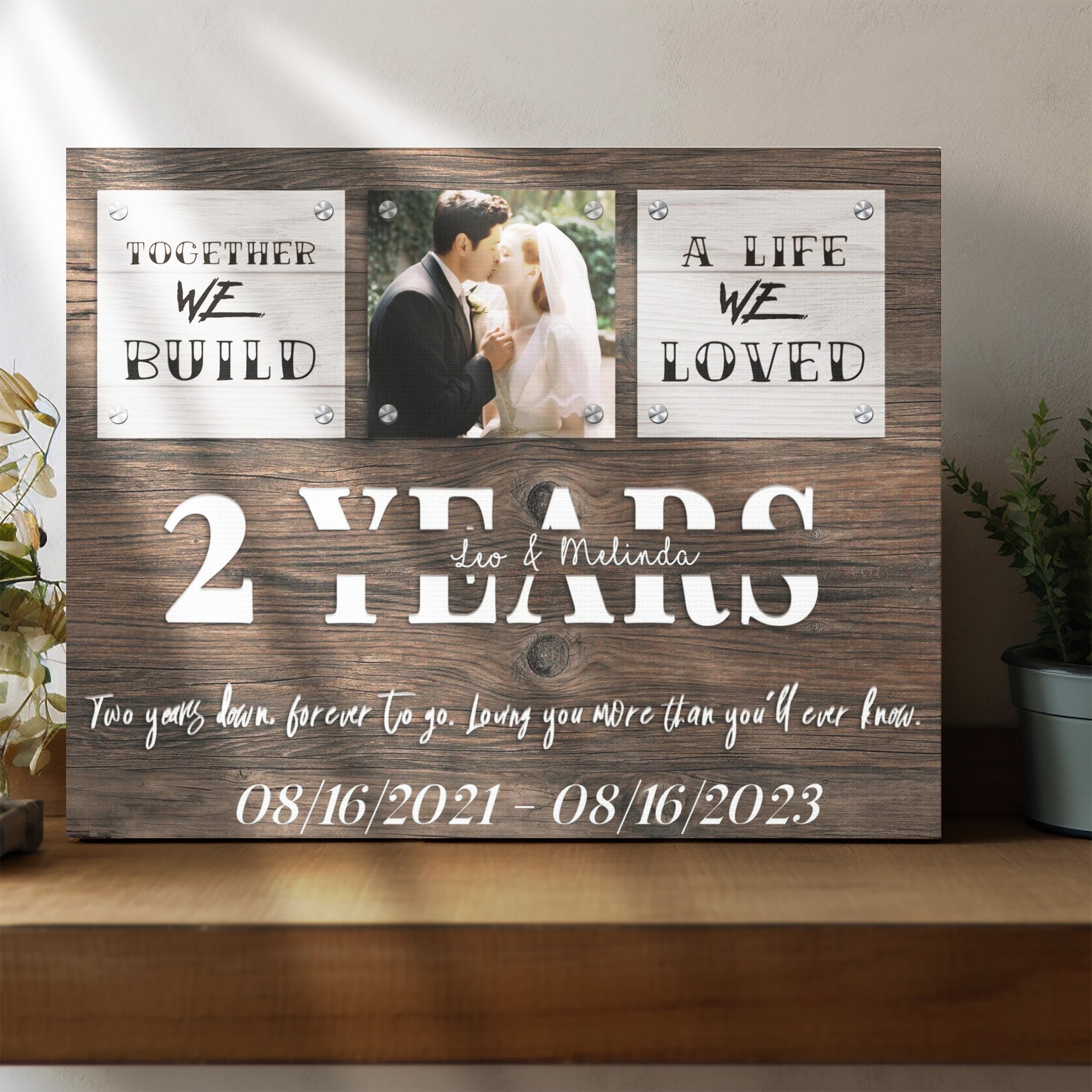 Forever To Go - 2rd Anniversary Custom Canvas Gift