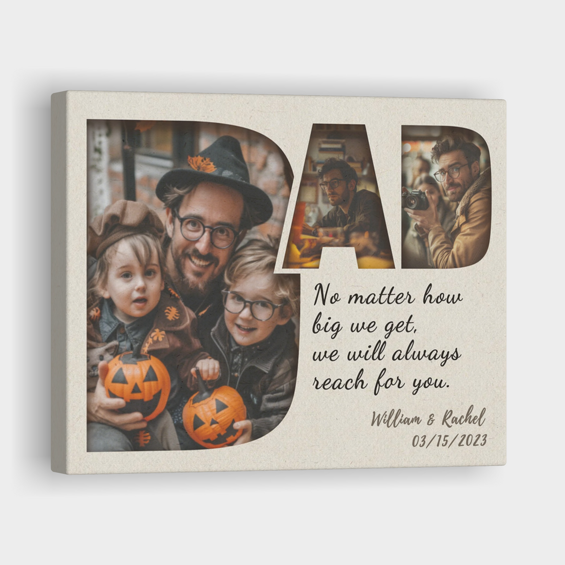 Dad, No Matter How - Personalized Gratitude Print