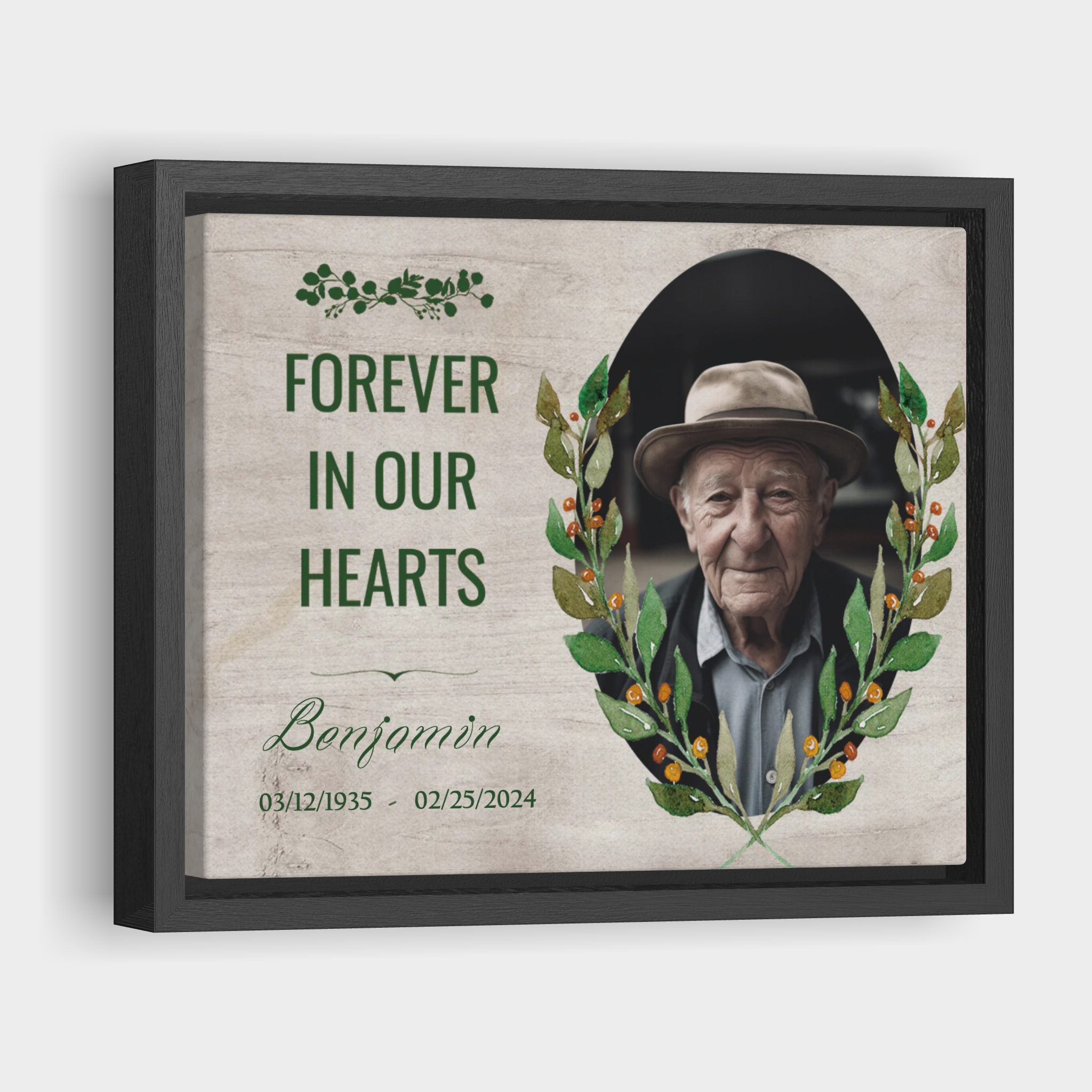 Forever in Our Hearts, Horizontal - Personalized Memorial Print