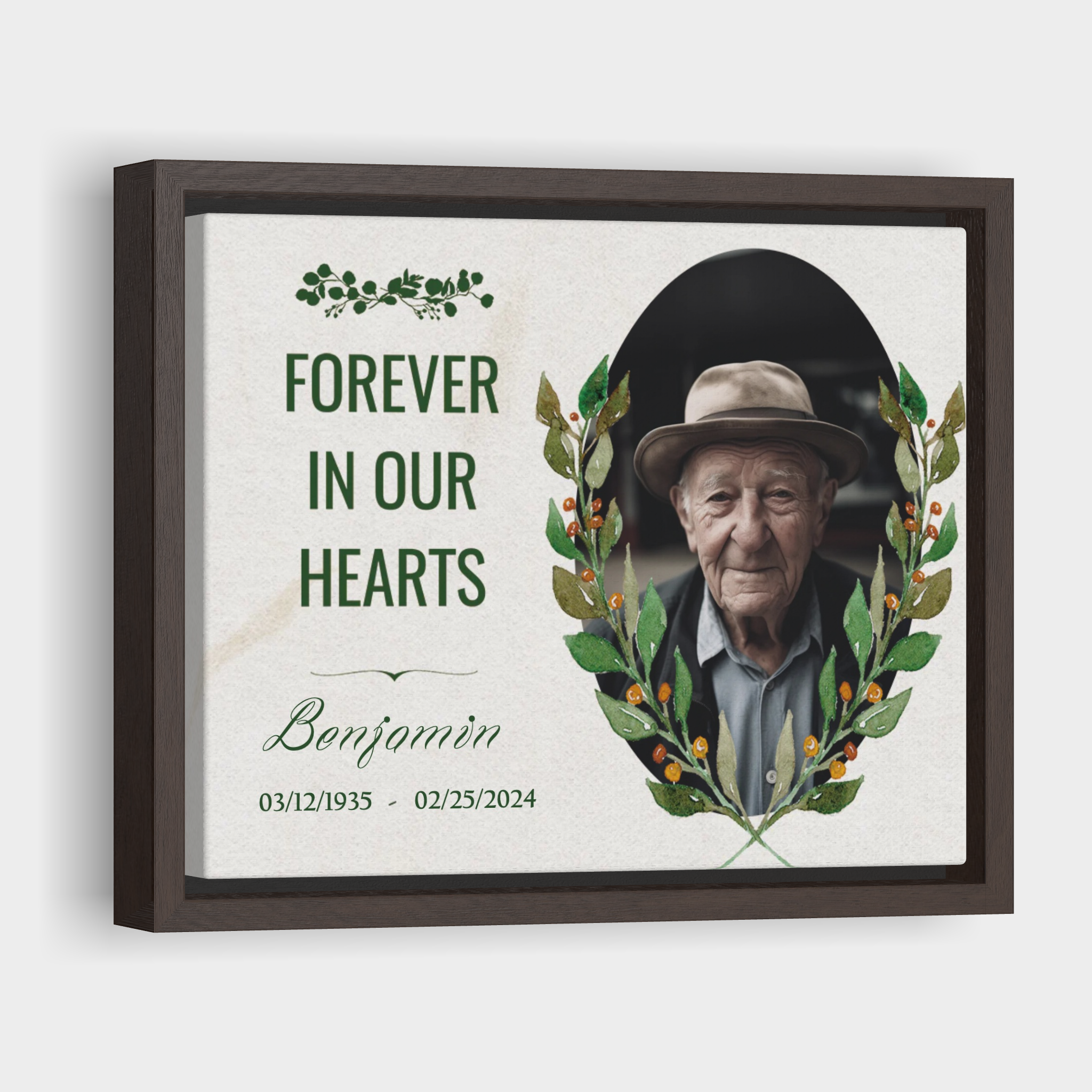 Forever in Our Hearts, Horizontal - Personalized Memorial Print