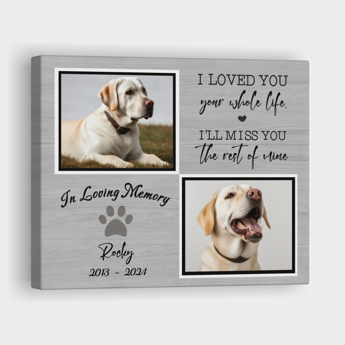 In Loving Memory - Personalized Pet Memorial Print