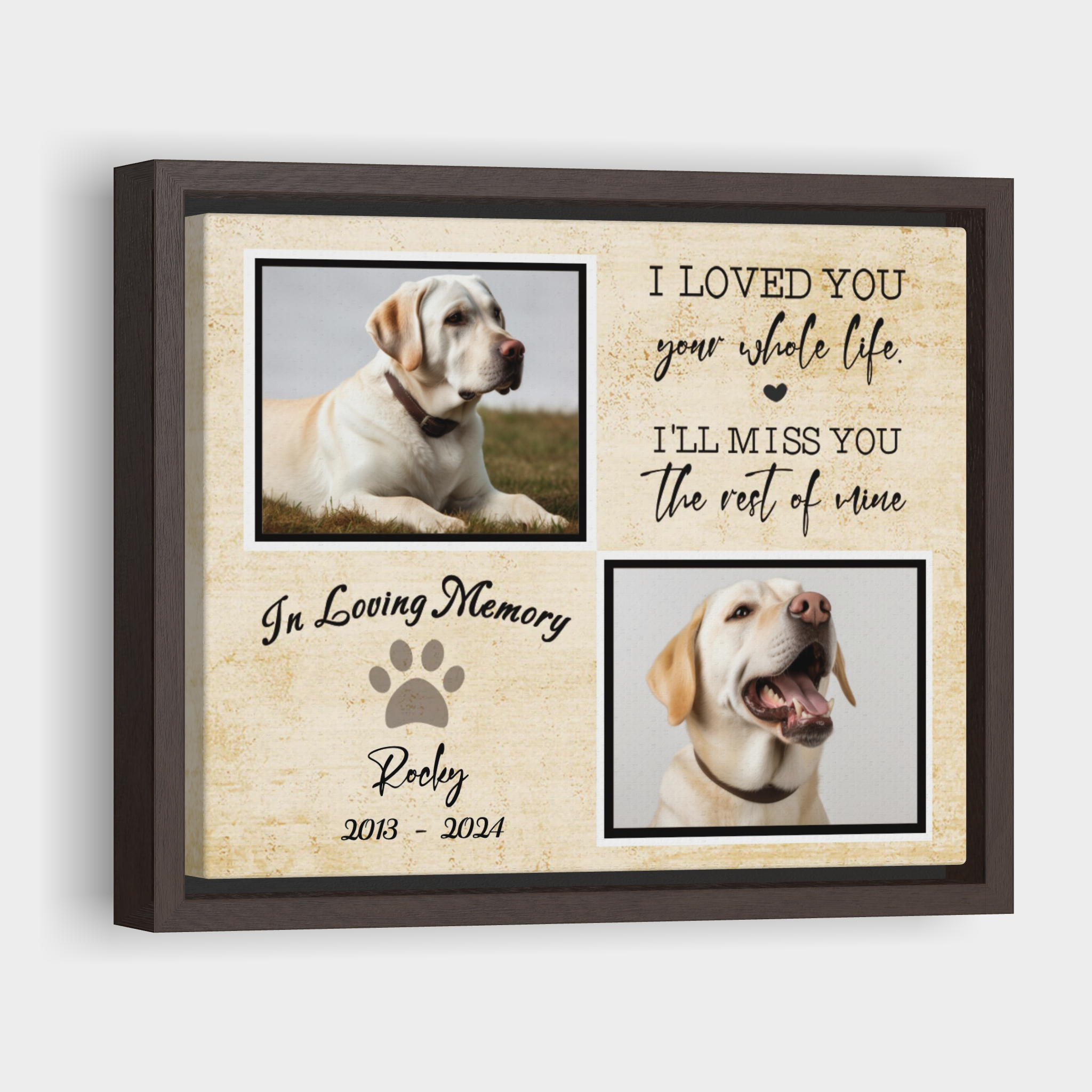 In Loving Memory - Personalized Pet Memorial Print