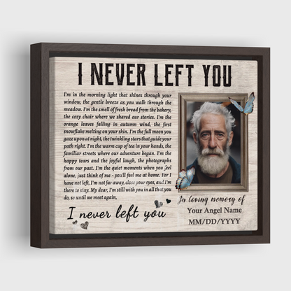 I Never Left You - Personalized Photo Canvas Print Sympathy Gifts