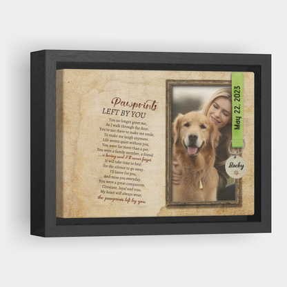 Pawprints Left By You, Hang and Place - Personalized Pet Memorial Print