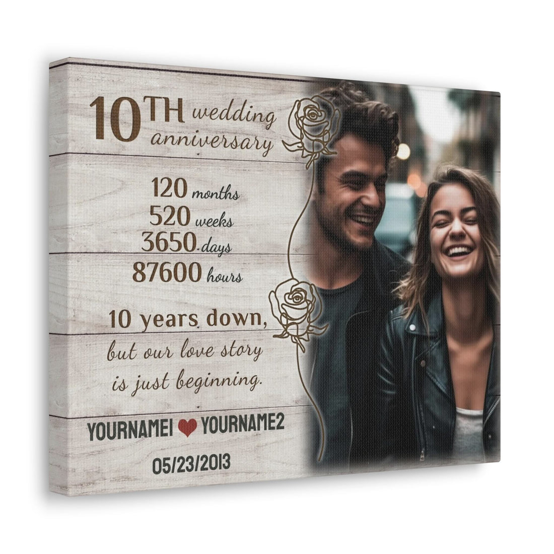 Every Memorable Hour - 10th Anniversary Custom Canvas Gift