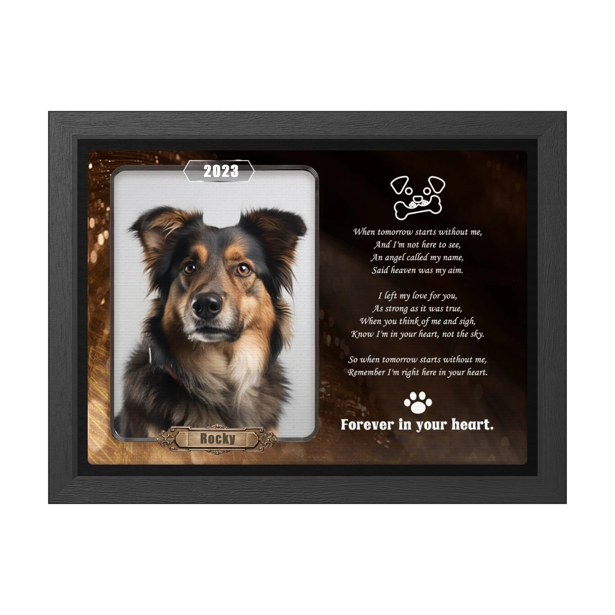 Forever in My Heart - Personalized Pet Memorial Print