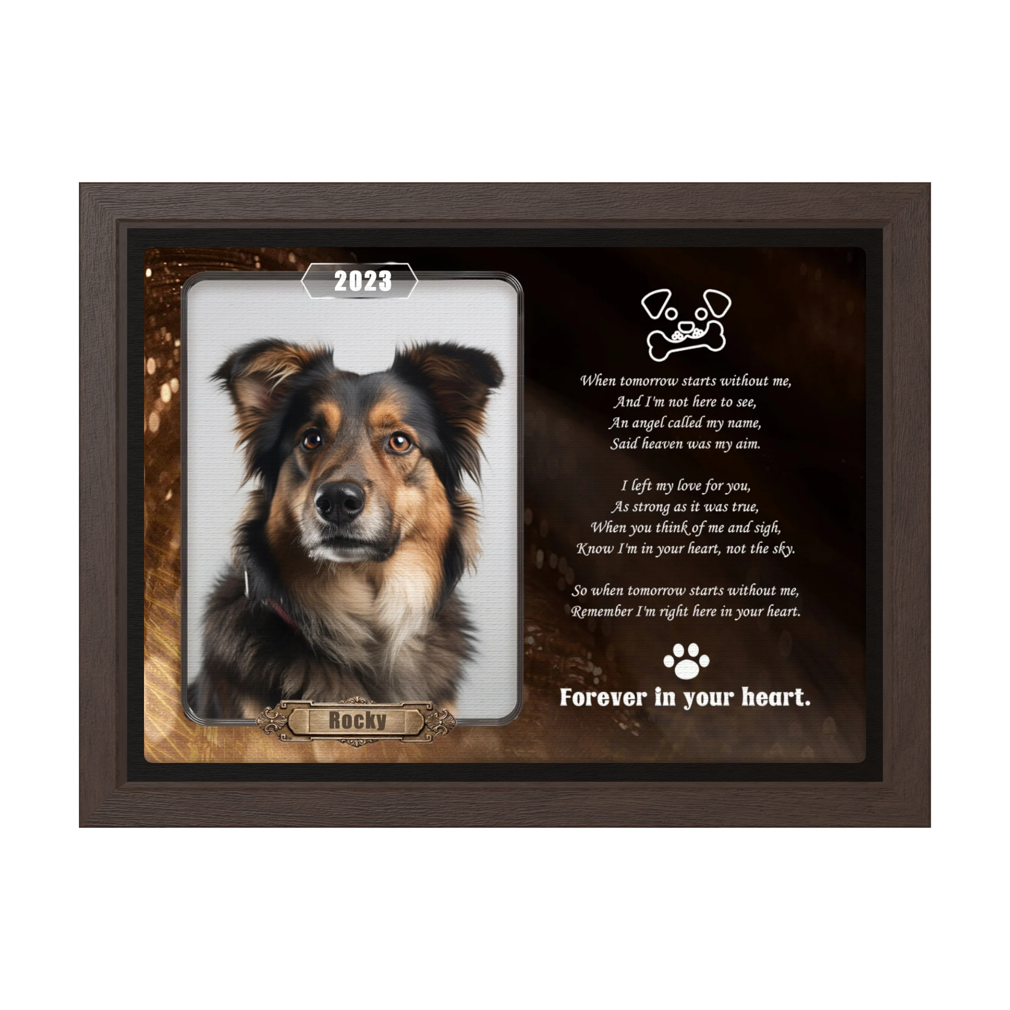 Forever in My Heart - Personalized Pet Memorial Print