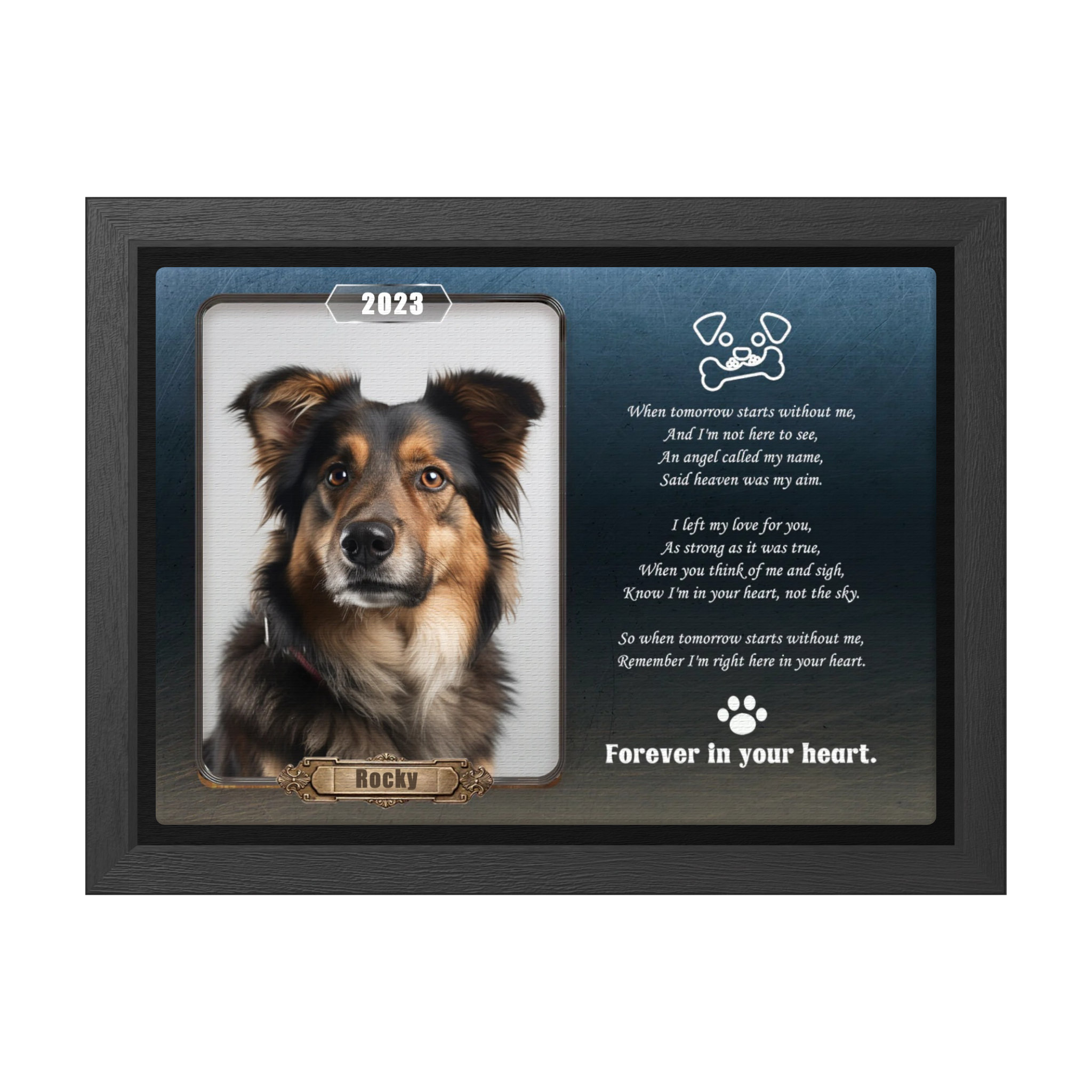 Forever in My Heart - Personalized Pet Memorial Print