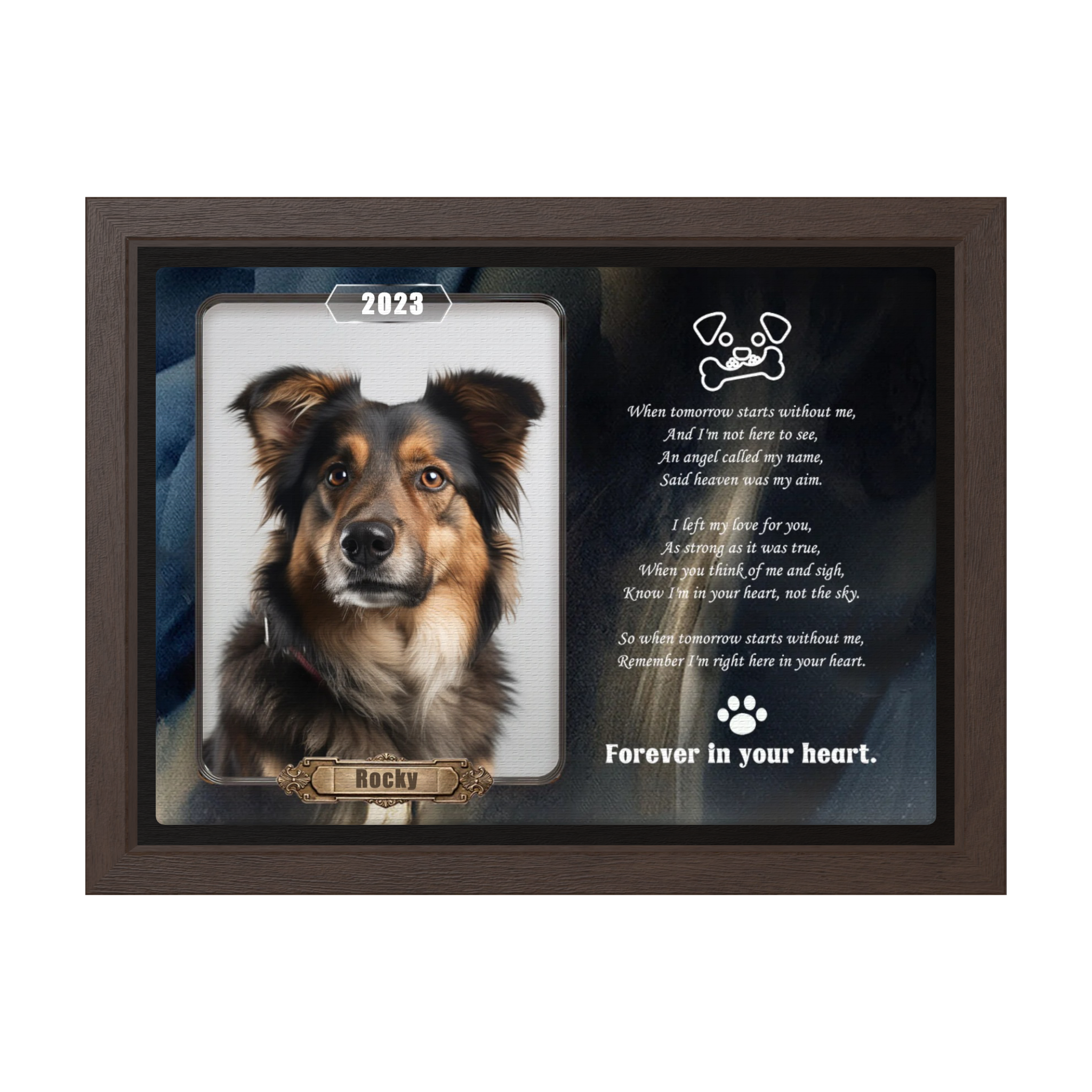 Forever in My Heart - Personalized Pet Memorial Print