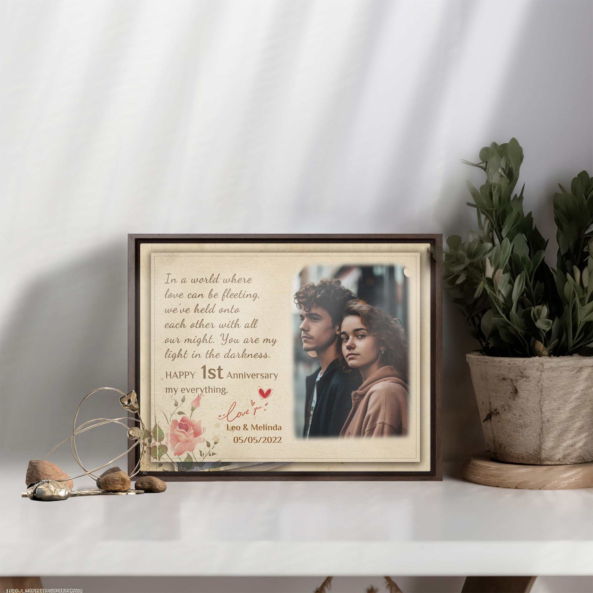 Letter To You, Type A - 1st Anniversary Custom Canvas Gift