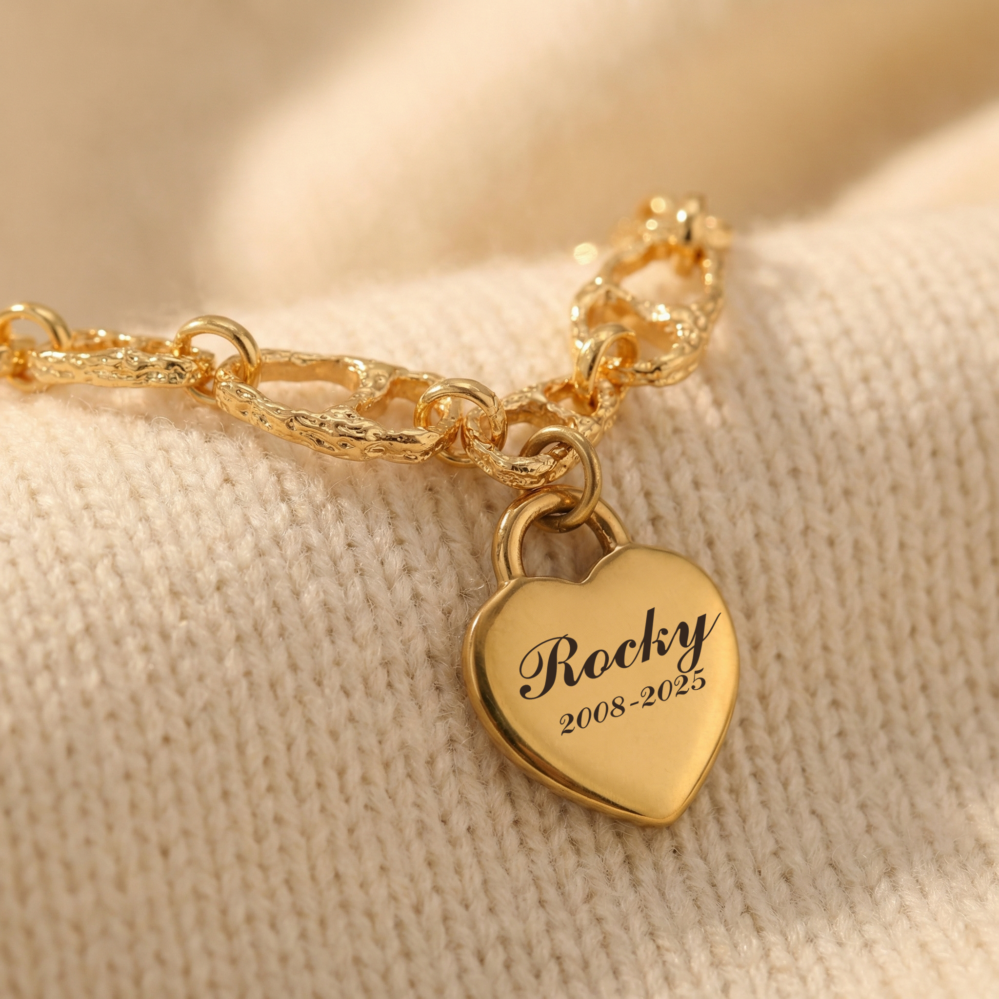 Personalized Pet Memorial Bracelet - Custom Photo Engraved Jewelry