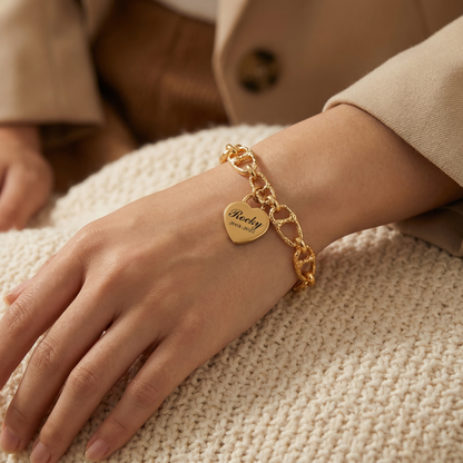 Personalized Pet Memorial Bracelet - Custom Photo Engraved Jewelry