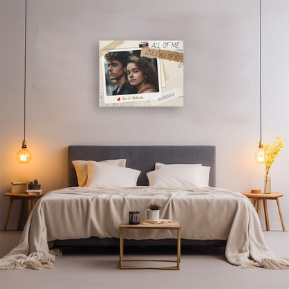 All Of Me Loves All Of You, Photo - Personalized Photo Canvas Print Anniversary Gifts