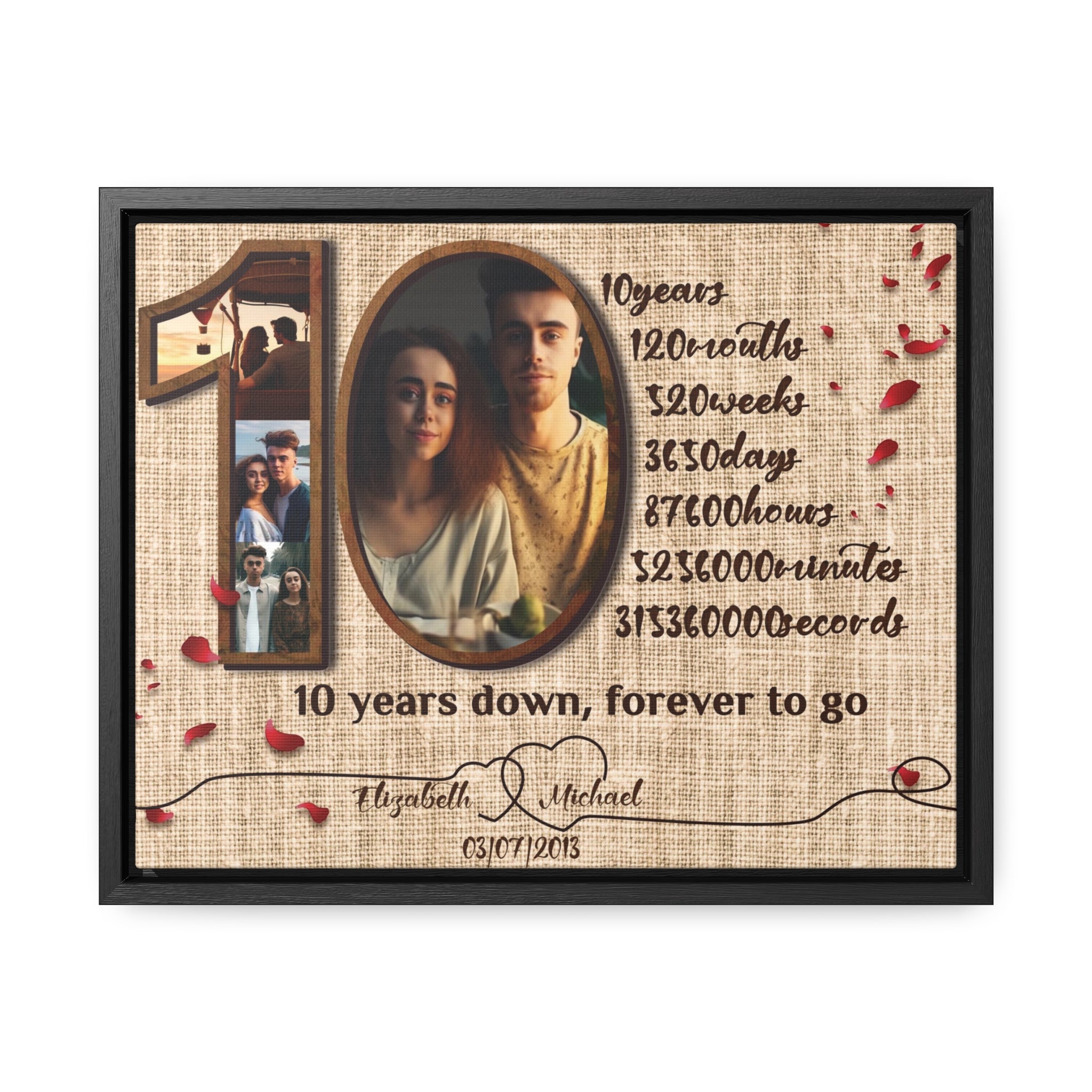 Cotton Collage Maker - 10th Anniversary Custom Collage Canvas Gift