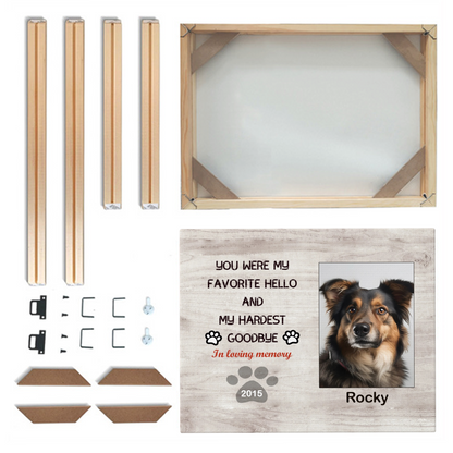 You Were My Favorite Hello - Custom Canvas Print Pet Memorial