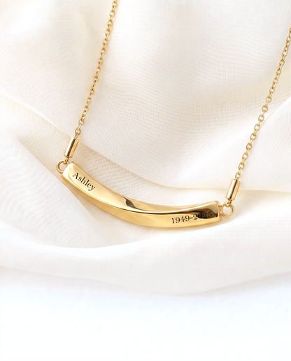 The Curved Bar Urn Necklace