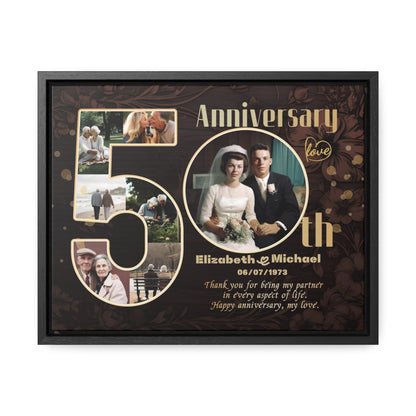 My Partner  - Personalized 50th Year Anniversary Collage Canvas Print