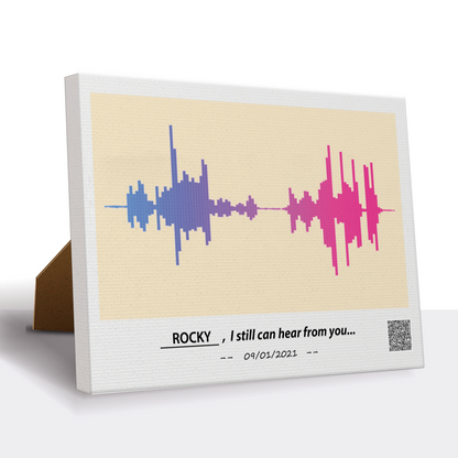 I still can hear from you - Personalized VOICE Canvas Pet Memorial