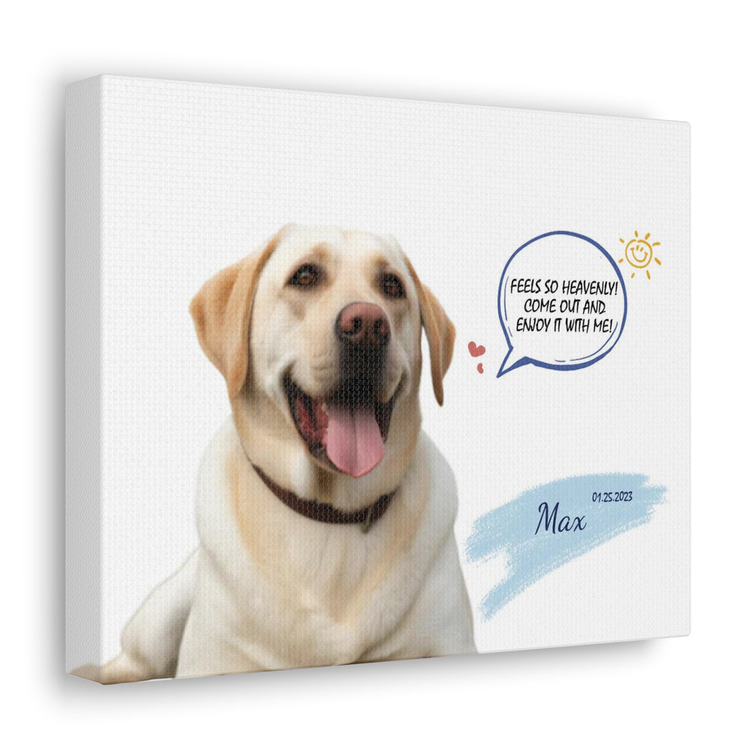 Dog with Sunshine - Personalized Pet Portrait Gifts Canvas Prints