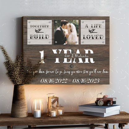 Forever To Go - 1st Anniversary Custom Canvas Gift