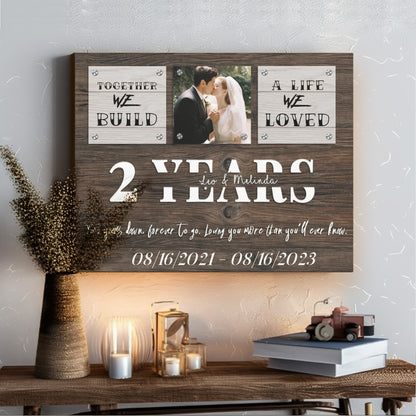 Forever To Go - 2rd Anniversary Custom Canvas Gift