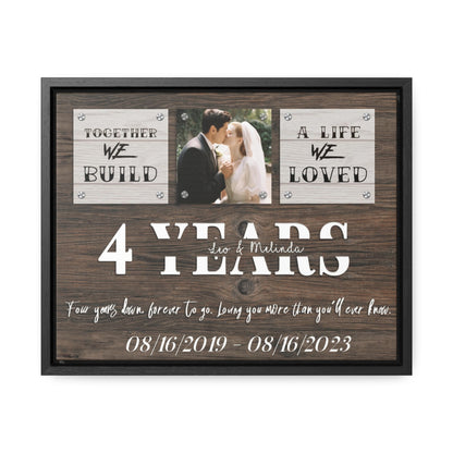 Forever To Go - 4th Anniversary Custom Canvas Gift