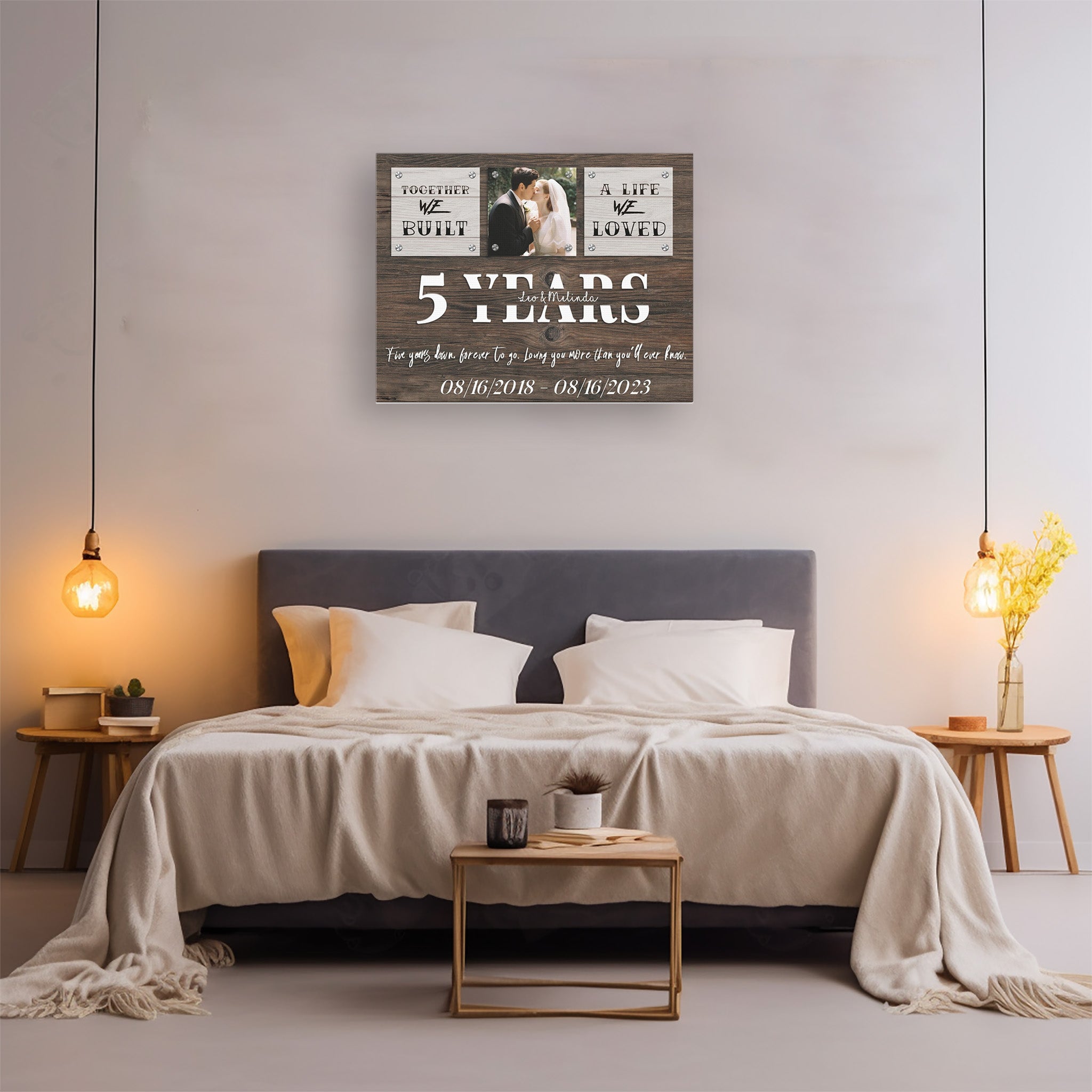 Forever To Go - 5th Anniversary Custom Canvas Gift