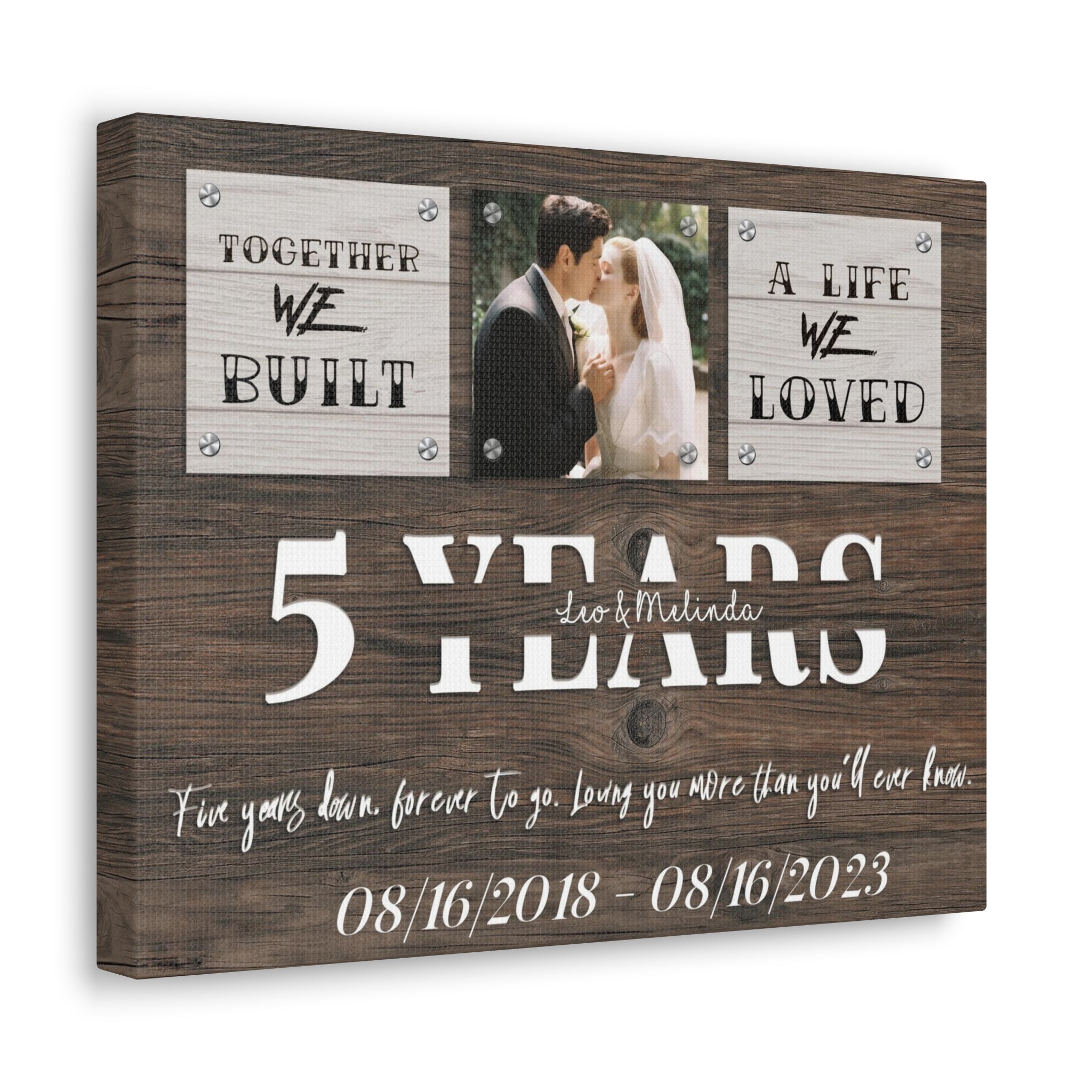 Forever To Go - 5th Anniversary Custom Canvas Gift