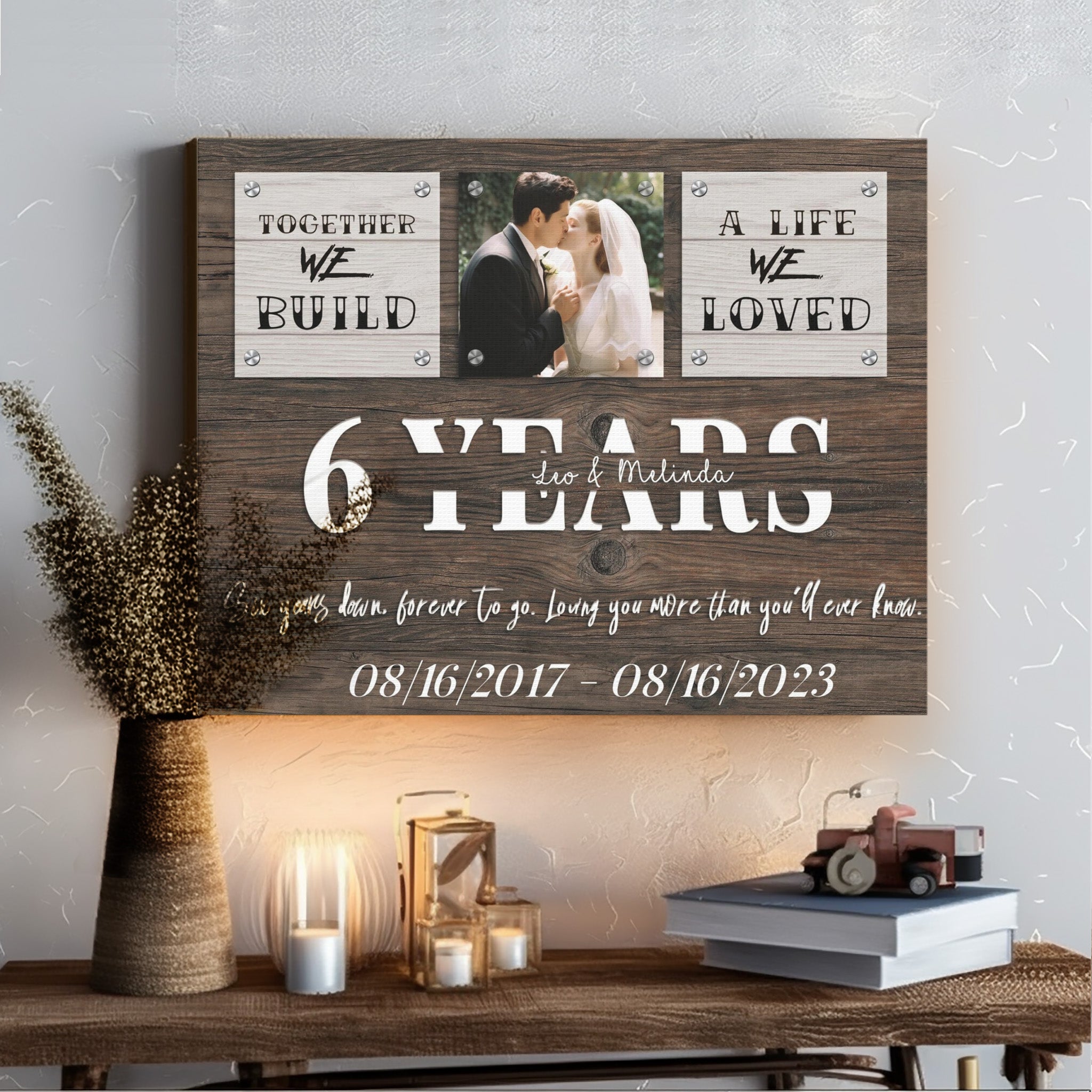Forever To Go - 6th Anniversary Custom Canvas Gift