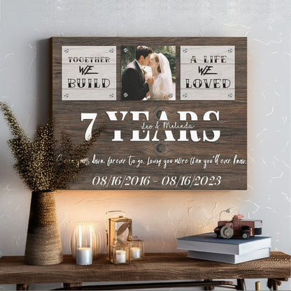 Forever To Go - 7th Anniversary Custom Canvas Gift
