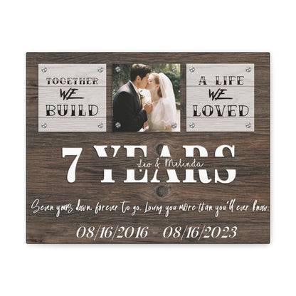 Forever To Go - 7th Anniversary Custom Canvas Gift