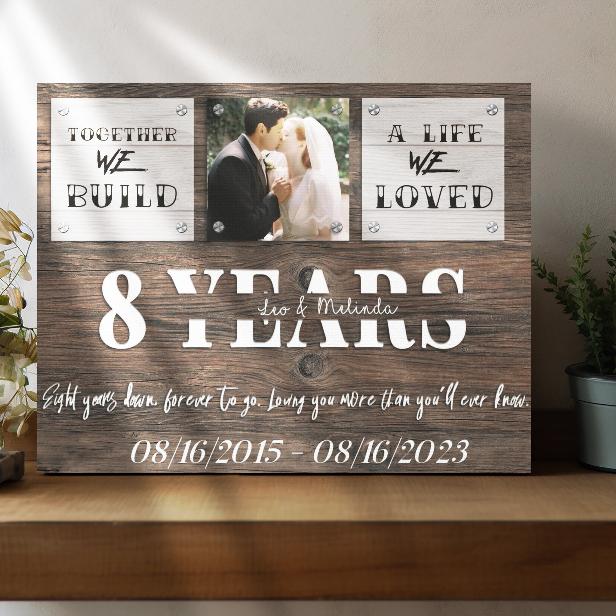 Forever To Go - 8th Anniversary Custom Canvas Gift