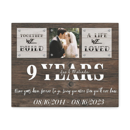 Forever To Go - 9th Anniversary Custom Canvas Gift