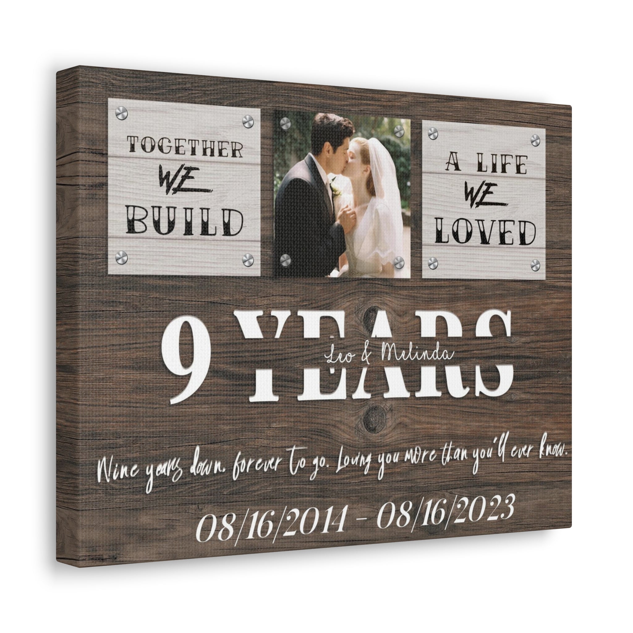 Forever To Go - 9th Anniversary Custom Canvas Gift