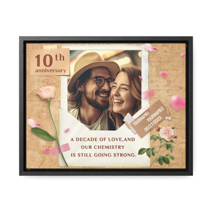 Our Chemistry is Going Strong - 10th Anniversary Custom Canvas Gift