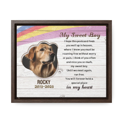 My Sweet Boy - Personalized Canvas Print Pet Memorial